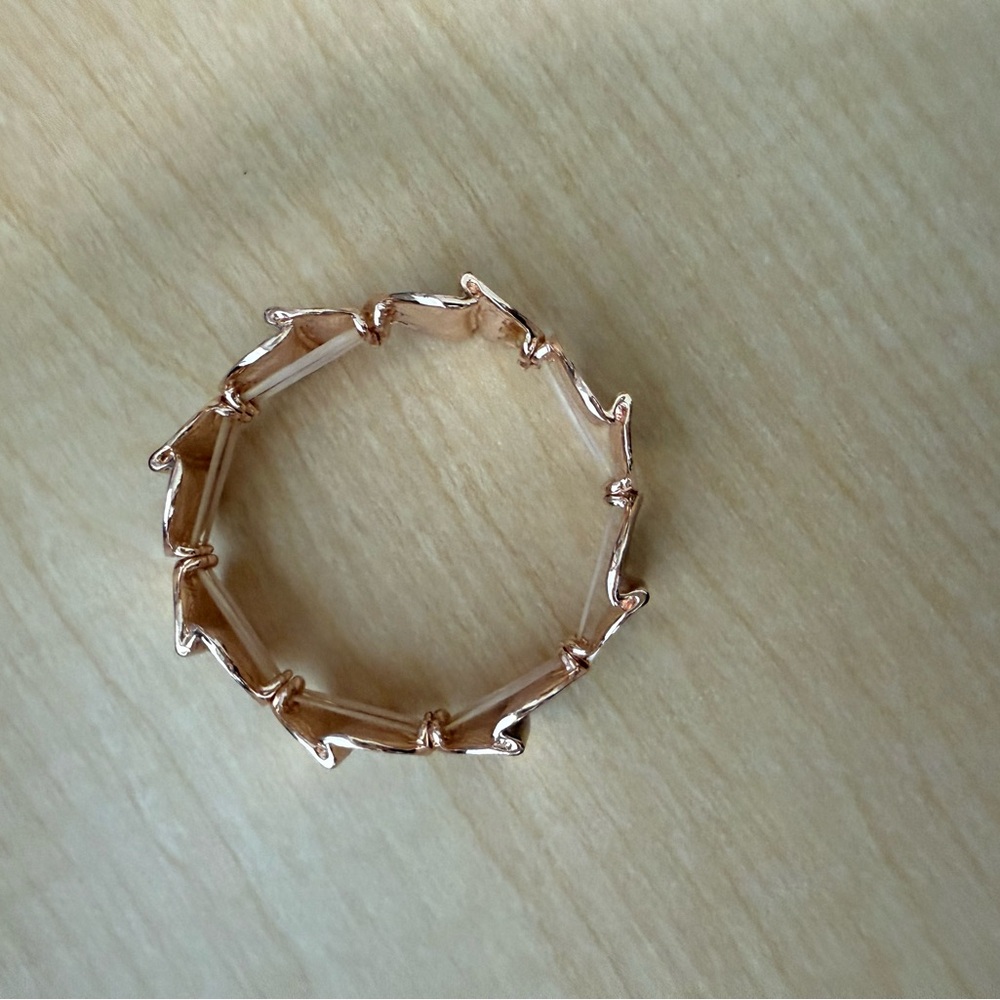 Rose Gold Geometric Bracelet - Picture 2 of 2